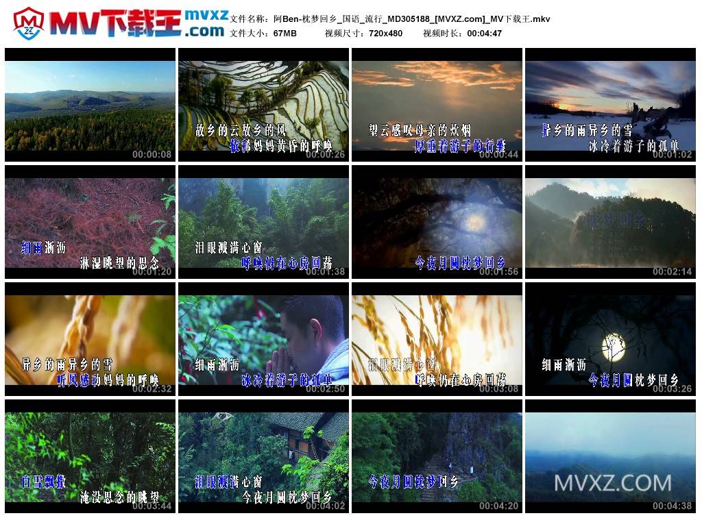 阿Ben-枕梦回乡_国语_流行_MD305188